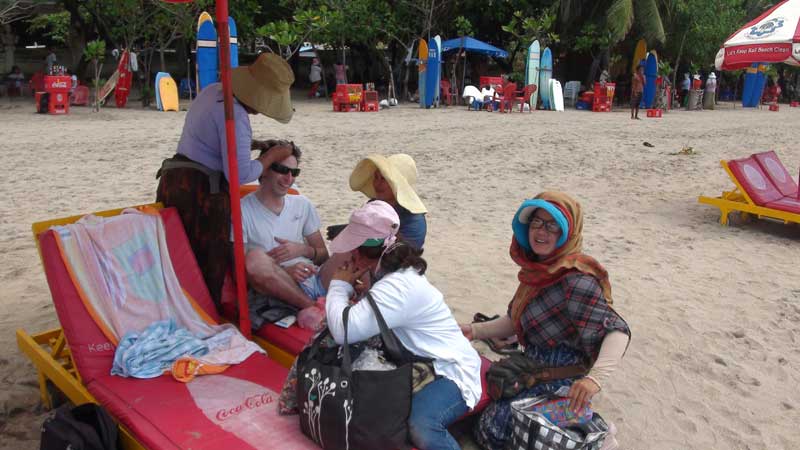Van de kamp, julien play the rock star at the beach in bali