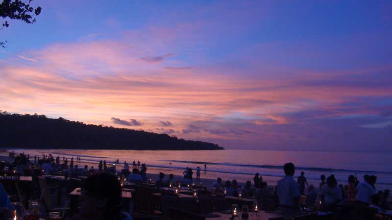 Van de kamp, sunset at the beach in bali